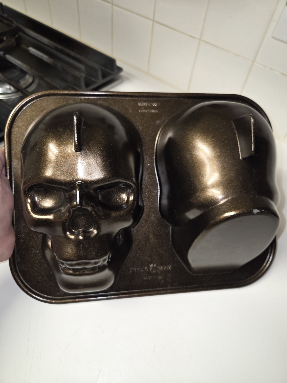 Nordic Ware Metallic Bronze Skull Baking Pan - Home Accents